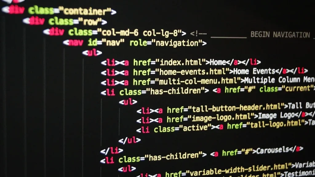 A close up of code on a computer screen