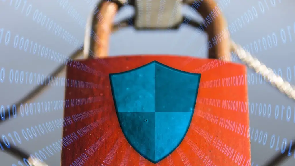 Illustration of a privacy/shield icon over a device