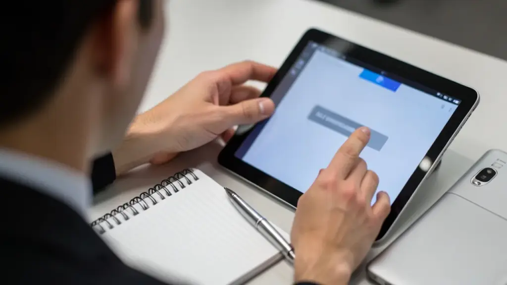 Hands preparing to adjust privacy settings on devices.