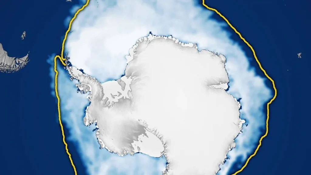 Antarctic sea ice maximum 2026, related to: Antarctic sea ice peaked at 17.59 million sq km in 2026