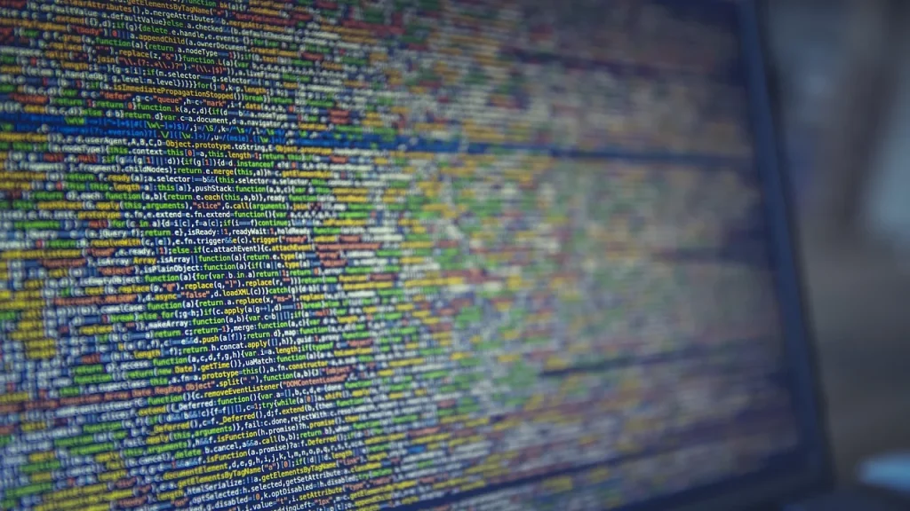 Close-up of code on a computer screen