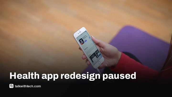 Apple Health app redesign gone in iOS 27.2 beta, data stays