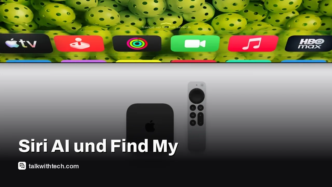 Apple Bild: Apple TV 4K mit Siri AI, Find My‑Fernbedienung und Sprachsuche