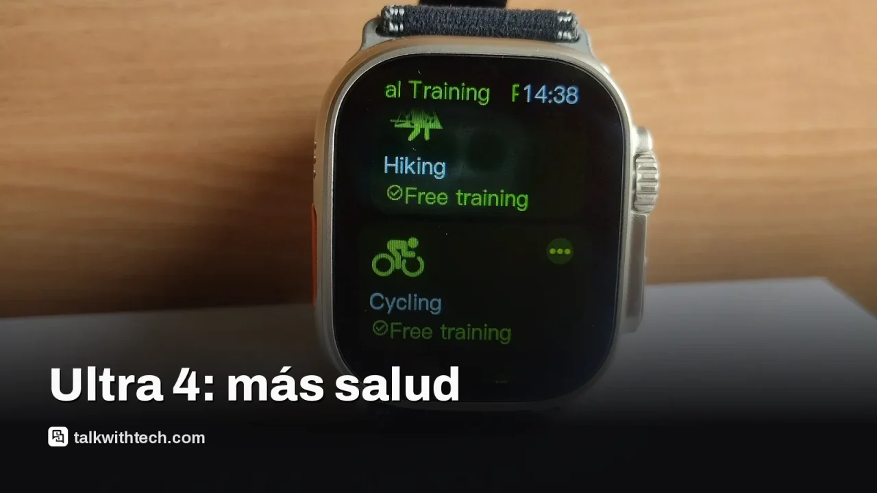 Apple Watch Ultra 4 visto de frente, relacionado con la noticia sobre alertas de apnea y presión