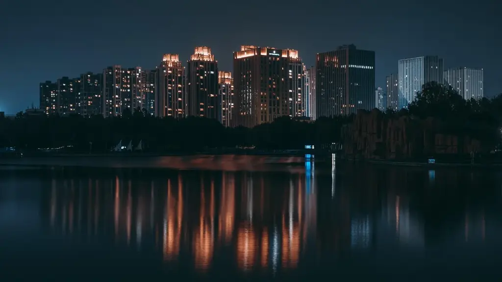 City skyline at night