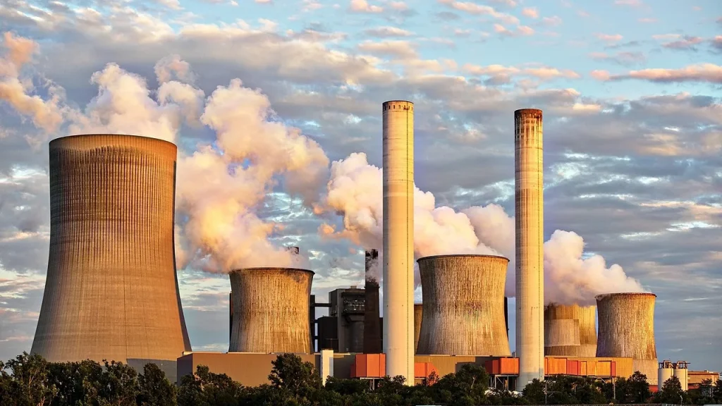 Exterior of a large gas-fired power generation facility