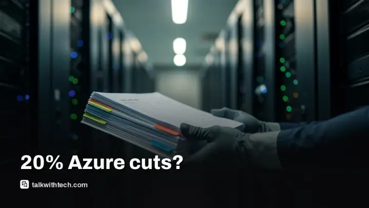 Azure cost cuts 20% urged to fund AI data centers