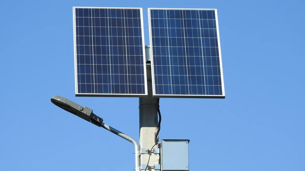 Solar panels near a battery energy storage system