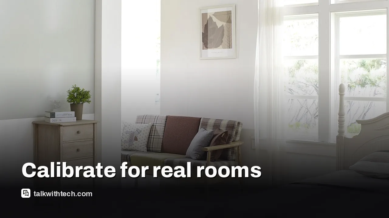 4K TV mounted in a cozy living room with natural light