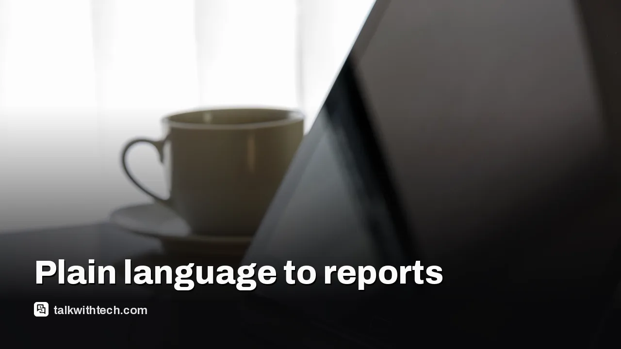 Codex turns plain language into reports using your company data