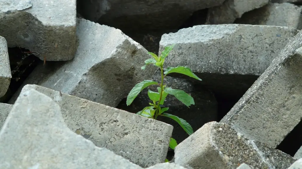 Close-up of a concrete block used for thermal storage in a research setting