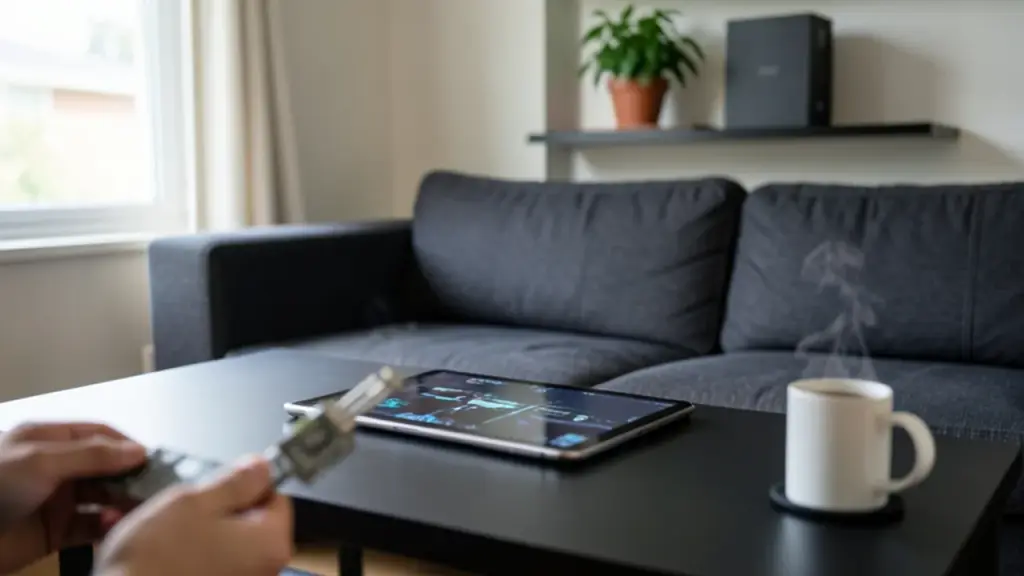 Casual setup showing testing and casual risk in home environment.
