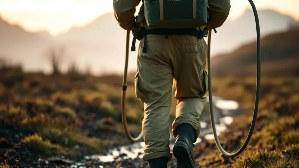 Crew carrying hoses toward dampened burnt peat with Cairngorms ridges behind