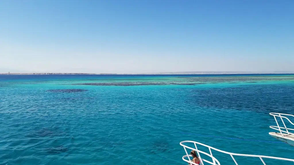 Ocean currents near a reef in the Red Sea