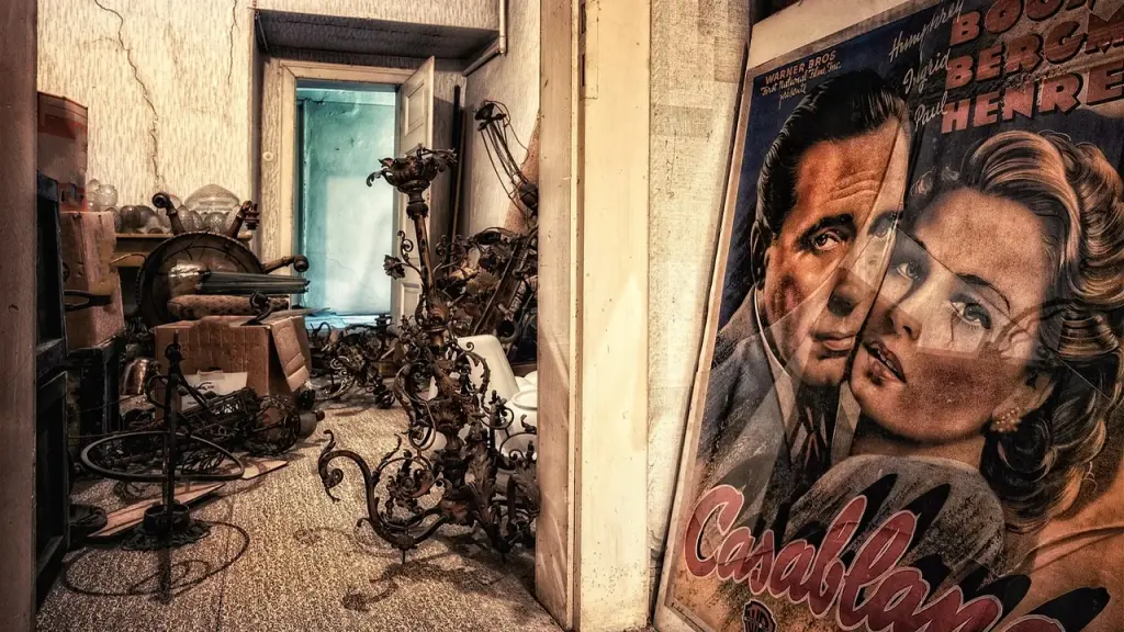 cinema lobby with a large film poster