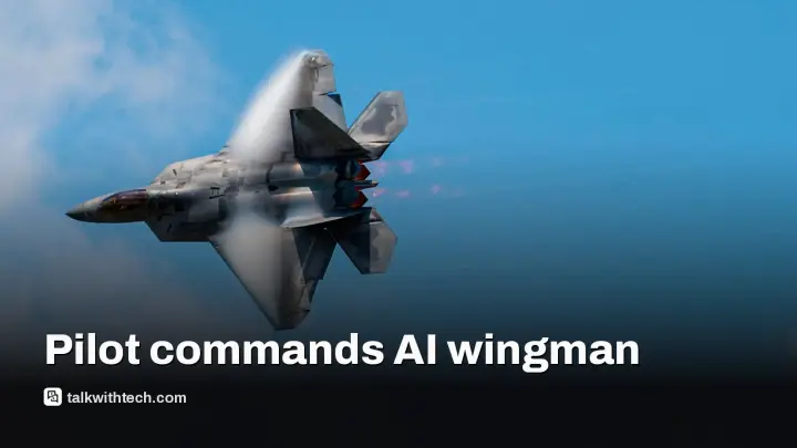 F-22 autonomous drone test shows pilot directing AI wingman