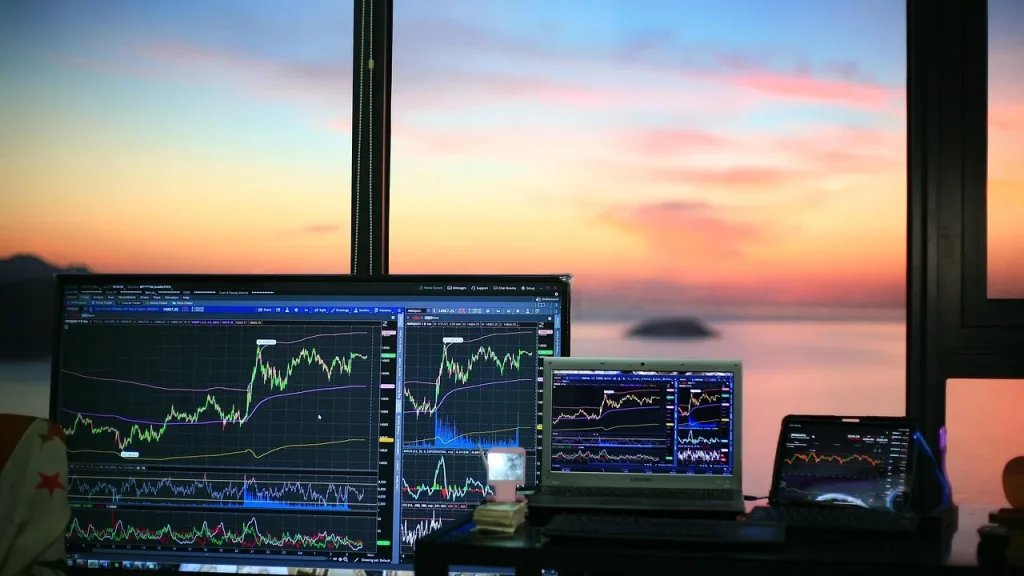 Stock market screen