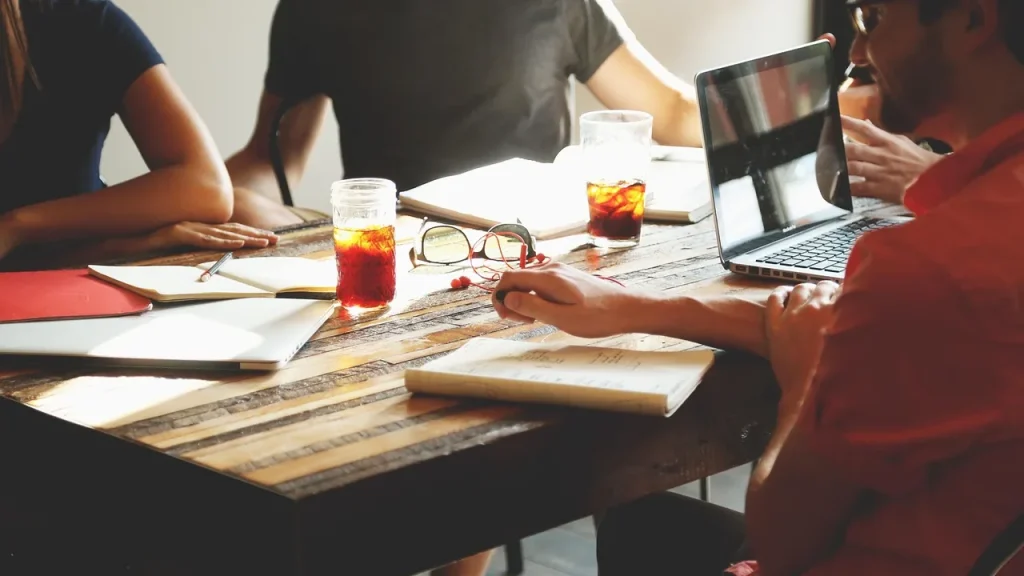 Businesspeople in a meeting room