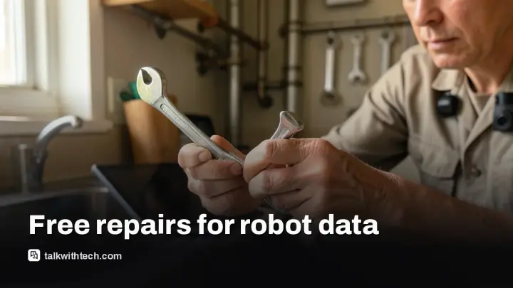 HUMXN robot training from real-world labor pays for home repairs