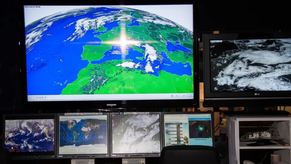 A control room with monitors showing AI workloads