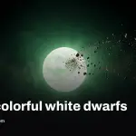 green white dwarf color linked to rocky debris around a star