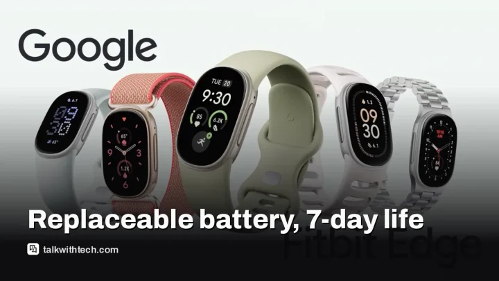 Fitbit Edge wearable offers replaceable battery and 7-day life