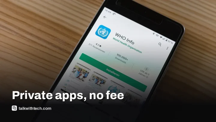 Google Play private apps let families share tools without fees