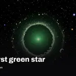 Green star discovery: a dead star glows green from planet debris