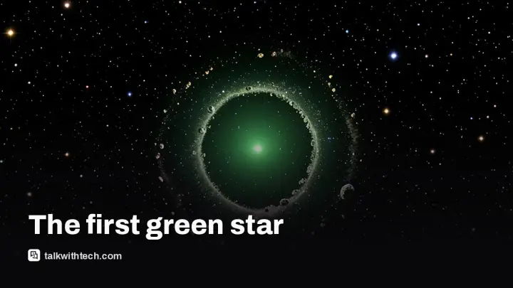 Green star discovery: a dead star glows green from planet debris