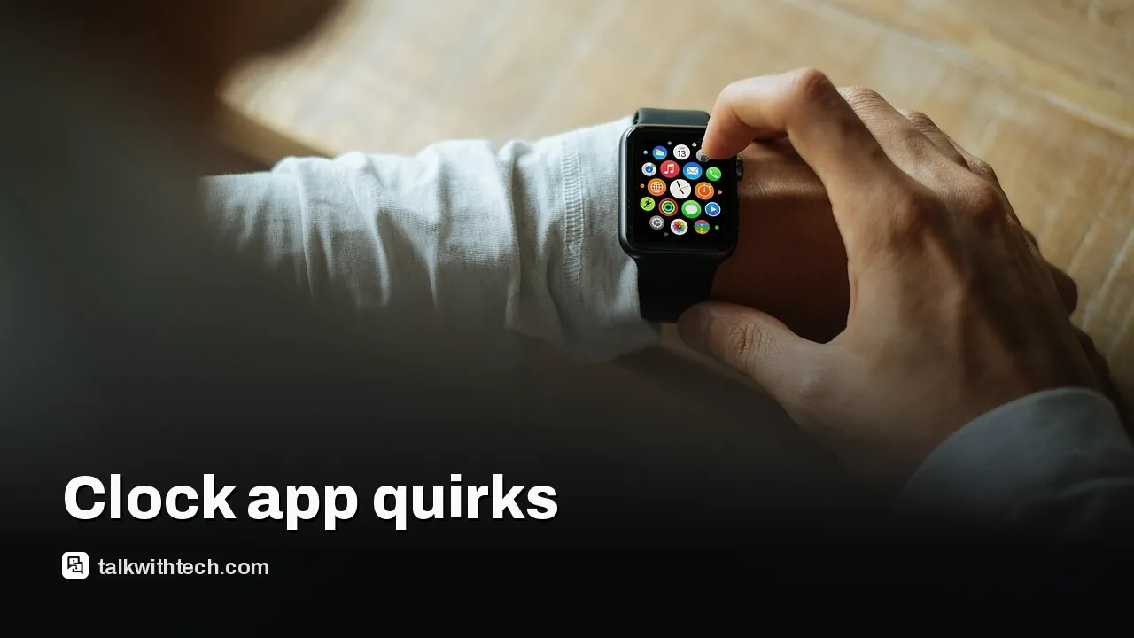 Close-up of an iPhone home screen with the Clock app icon