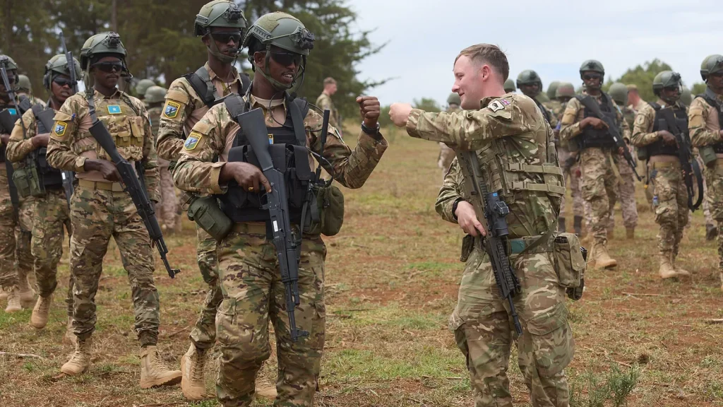 federal agents in tactical gear in an urban setting