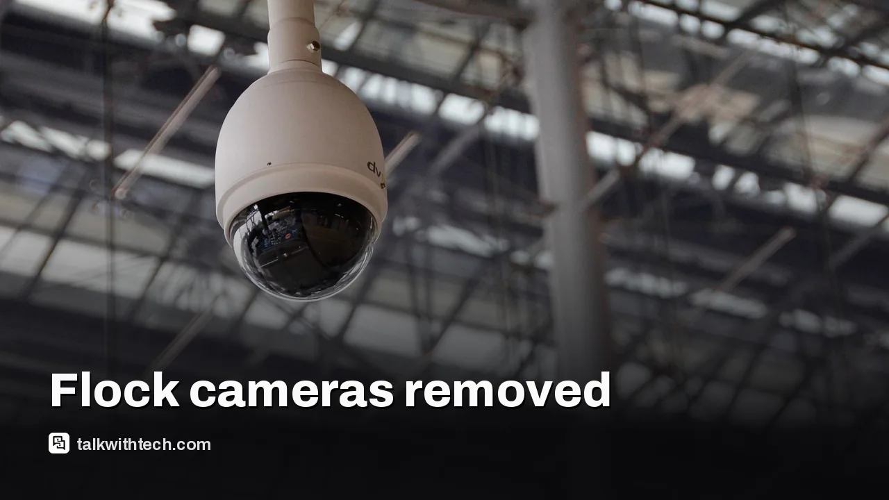 Hallway with security camera in a college building