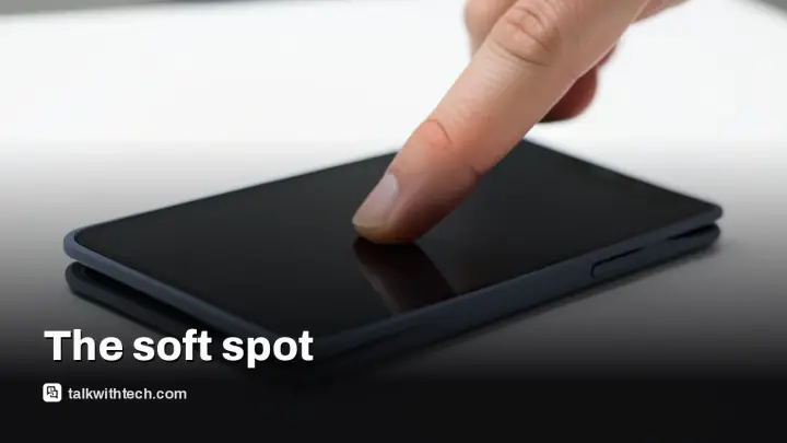 iPhone Duo crease: early units show a soft, wrinkling screen
