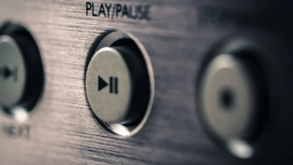A classic portable music player resting on a table