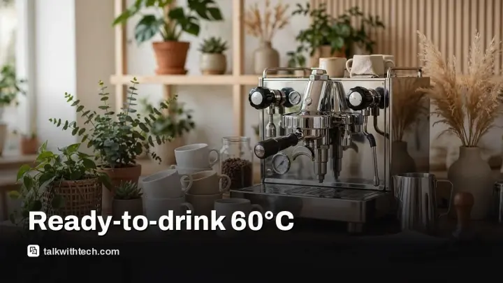 Jura C9 bean-to-cup brews sip-ready espresso at 60C