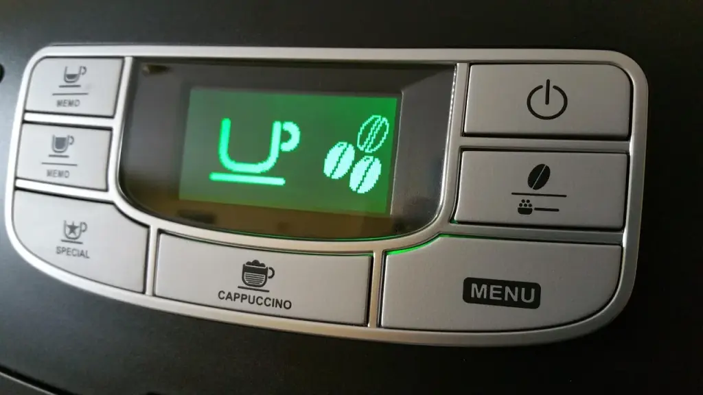 Coffee machine with a color display and control panel