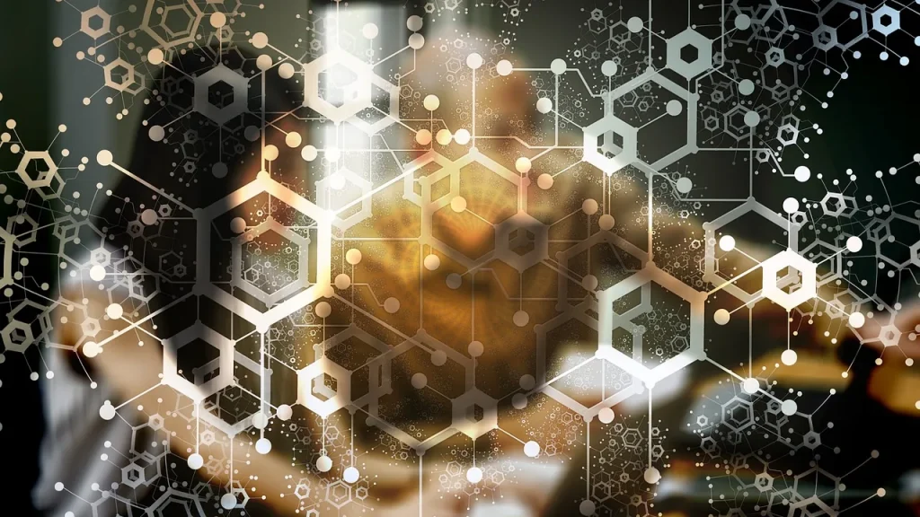 abstract graphic representing AI and risk data