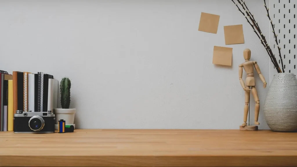 A modern laptop on a desk with no branding visible