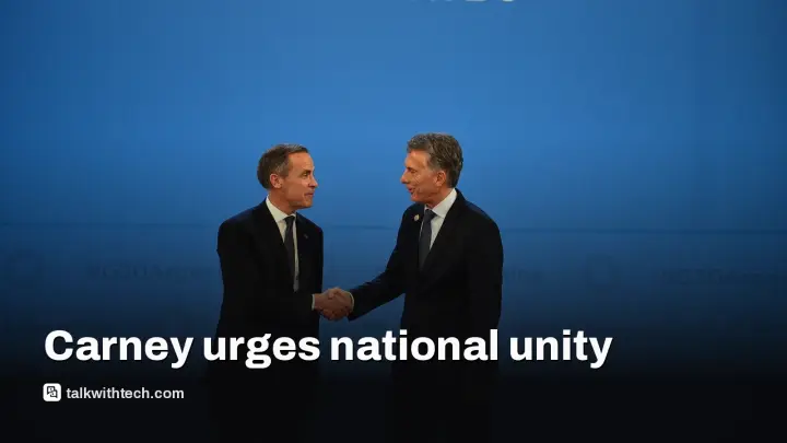 Mark Carney Bluesky Canada urges unity after Red Deer visit