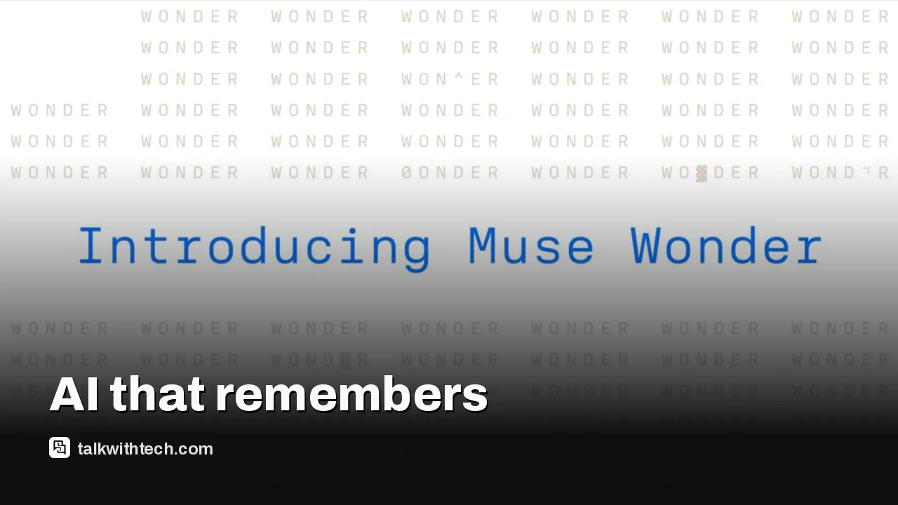 Meta image for: Muse Wonder AI models add memory to follow your preferences
