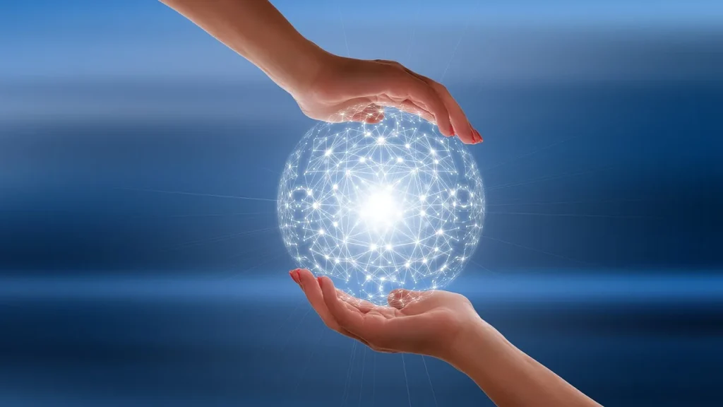 Illustration of data stored in the cloud and a shared drive