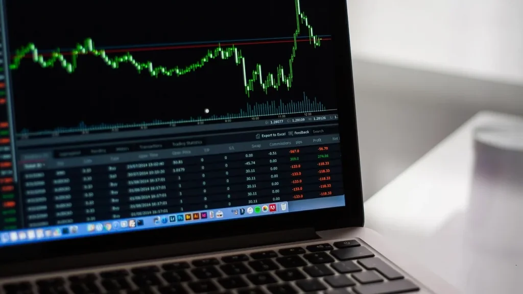 Stock market screen
