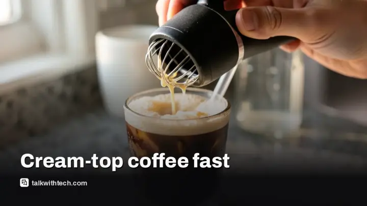 Milk frother gadget costs $14 and tops iced coffee in 30s