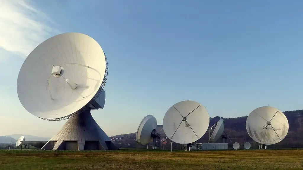 A large radio antenna array used for deep-space communications