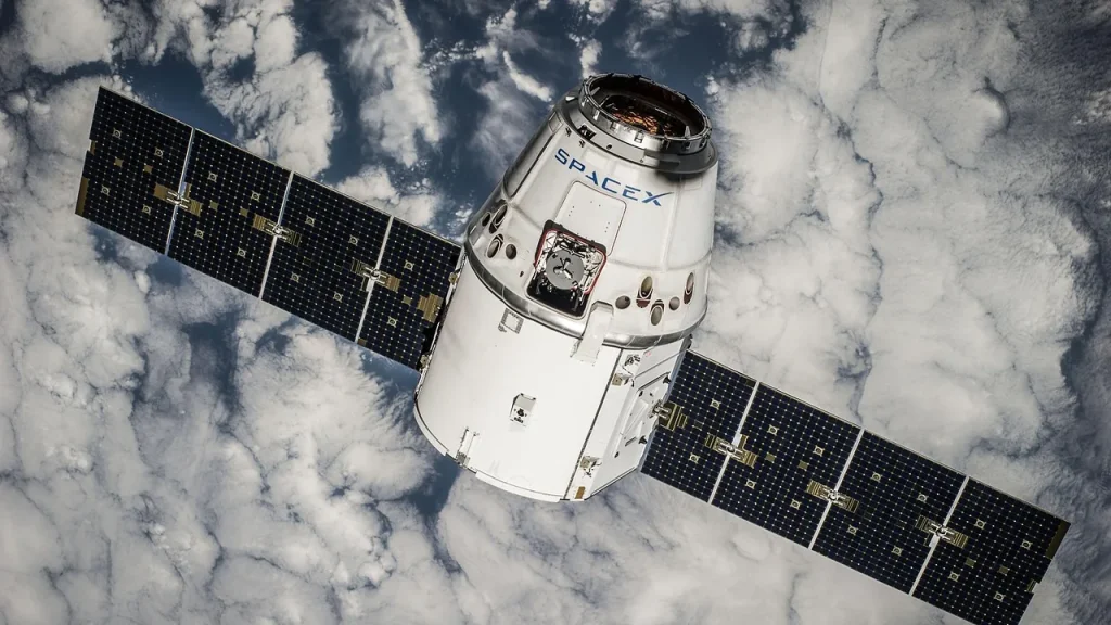 Orbital space station concept in Earth orbit