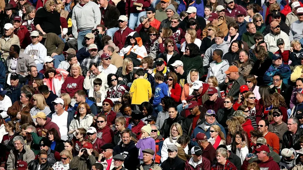 Crowd at a football stadium