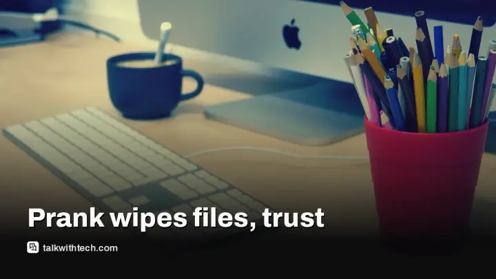 Office prank disk wipe erases coworker files and trust
