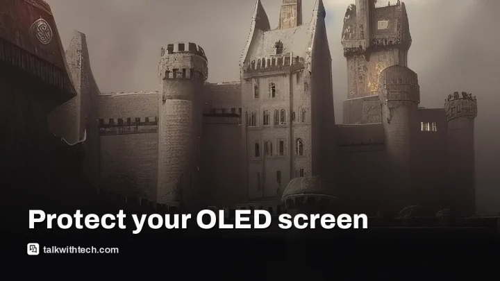 Enable timers and dark screensavers to block OLED burn-in
