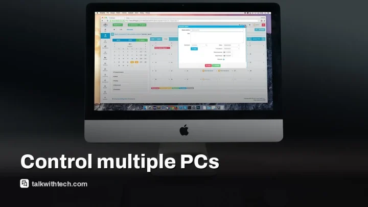 One keyboard multiple PCs: control desktops without a KVM