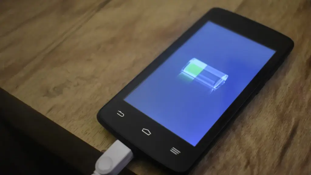Smartphone showing battery icon with a long life
